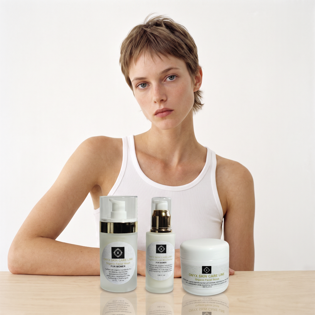 Organic Three Step Facial Renewal System - Wash, Moisturizer and  Scrub - For WOMEN-1
